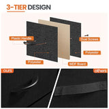 Sweetcrispy Nightstand Small Dresser with 2 Fabric Drawers Side Bedroom End Table Kids Bedside Storage Furniture for 20" Tall Night Stand for Closet, Entryway, College Dorm, Black Sweetcrispy