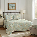 Laura Ashley Home - King Quilt Set, Cotton Reversible Bedding with Matching Shams, Bedroom Decor Ideal for All Seasons (Brompton Green, King) Laura Ashley