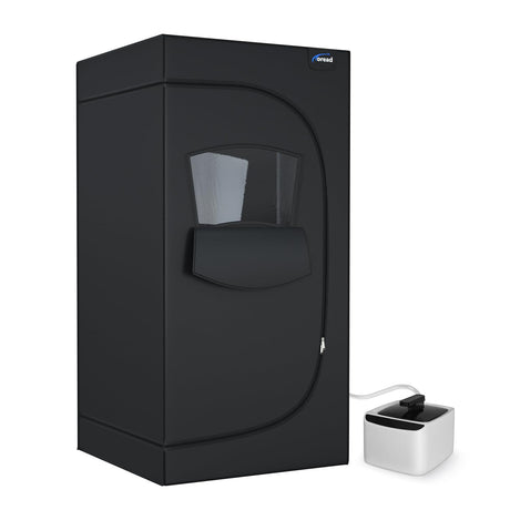 TOREAD Full Size Sauna 600D Canvas, Portable Steam Saunas Tent Fold-able with 2.6L 1000W Steam Generator Remote Control（63"x31.5"x31.5"） TOREAD