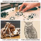 6 Pack Basswood Sheets for Crafts 12"x18"x1/8", 3mm Thick Plywood Sheets Board for Craft, Unfinished Wood Sheet for Laser Cutting & Engraving, Wood Burining, Painting, Staining，Architectural Model PONGJA