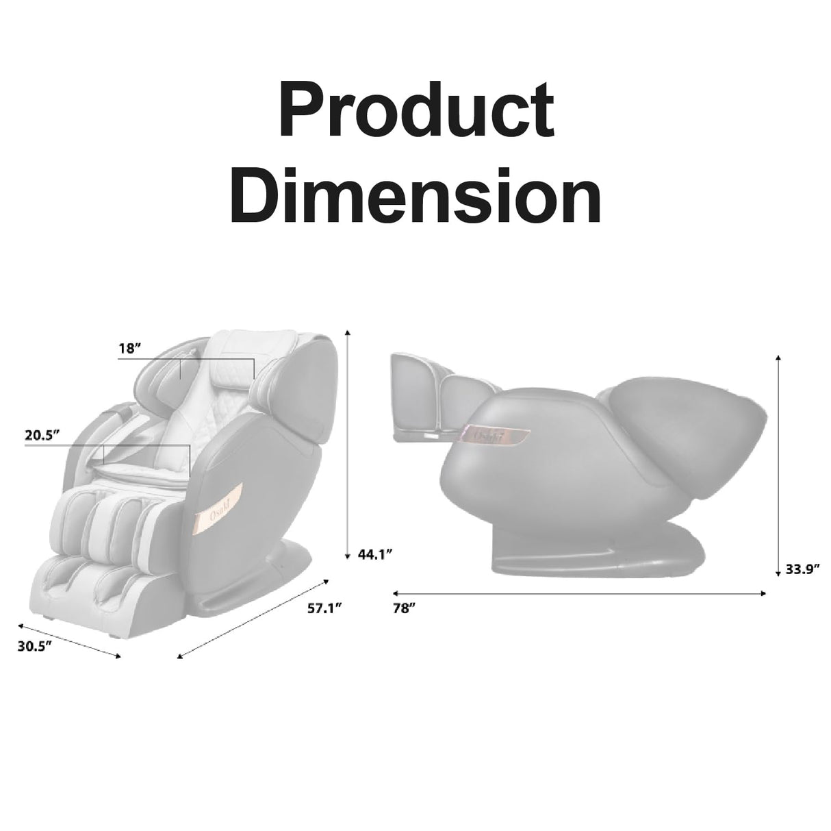 Osaki OS- Massage Chair, Polypropylene, Black & Brown Osaki