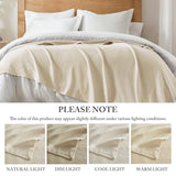 Madison Park Liquid Cotton Luxury Blanket Premium Soft Cozy 100% Ring Spun Cotton For Bed , Couch or Sofa, King, Ivory Madison Park