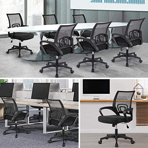 NiamVelo Mesh Office Chair Ergonomic Desk Chair Adjustable Computer Chair Comfortable Seat & Back Support Task Rolling Swivel Chair with 360 ° Quiet Casters & Armrest NiamVelo