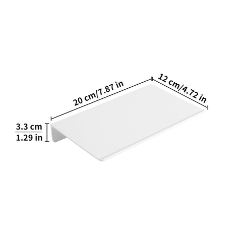 JOOM Small Metal Wall Floating Shelf - Metal Wall Shelf, Black Floating Shelf, Small Bathroom Shelf, Display Shelves for Storage (White, 8 Inch) JOOM