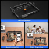 ATOMSTACK 20W Laser Engraver, A20 PRO V2 Laser Cutter, High Accuracy Laser Engraving Machine for Personalized Gifts, Business Cards, Wood, Metal, Acrylic, Leather ATOMSTACK