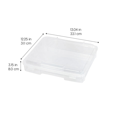 IRIS USA Board Game Storage Craft Organizer Box with Snap-Tight Latch Lid, 6-Pack Portable Plastic Case Bin for Puzzles, Magazines, Hobbies, Art Supplies, Fits 8.5" x 11" & A4 Papers, Thick, Clear IRIS USA, Inc.