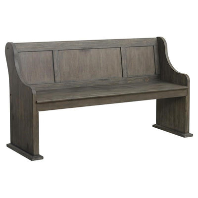 Homelegance Toulon 62" Church Pews Dining Bench, Glaze Oak