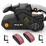 Jellas 7Amp Belt Sander 3 × 21-Inch with Dust Bag, Bench Sander with Variable-speed Control, 2 in 1 Vacuum Adapter, 10 Feet (3 Meters) Length Power Jellas