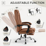 Homall Executive Home Office Chair with Lumbar Support,400lbs Adjustable Ergonomic High Back Office Chair Reclining Managerial Chair for Home Office (Brown) Homall