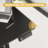 ERGOMAKER 55" Electric Standing Desk, Adjustable Height, Sit Stand Up Desk for Home Office & Computer Workstations, Memory Controller, Black ERGOMAKER