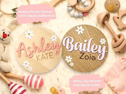 Personalized Baby Announcement Sign, Baby Name Signs for Nursery, Newborn Announcement Sign, Birth Announcement Sign, Announcement Board for New Baby JD CRAFT DESIGN STUDIO