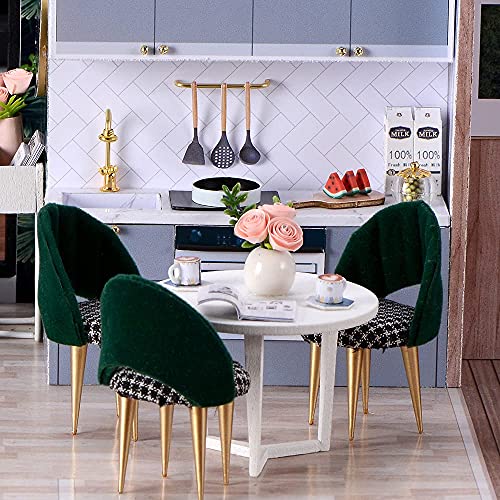 CUTEBEE DIY Dollhouse Miniature with Furniture, DIY Wooden Dollhouse Kit Plus Dust Proof and Music Movement, Creative Room for Valentine's Day Gift Idea(Cozy Time) CUTEBEE