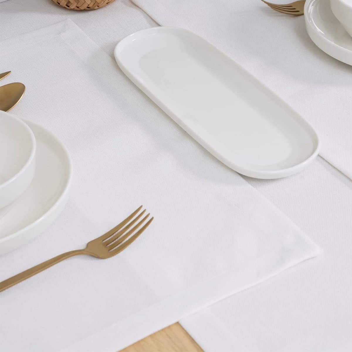 Sublimation Blank White Placemats Wedding Party Linen Placemat Dining Table Place Mat for Kitchen Table Set of 8 ZMvise