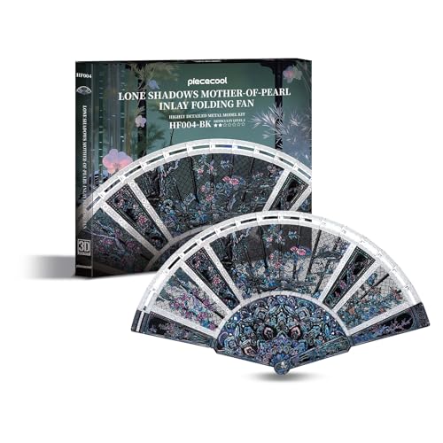 Piececool 3D Metal Puzzles for Adults,Folding Fan Metal Model Kits,Handheld Fan for Women,DIY Crafts for Adult Family Time,Home Decor Best Gifts