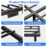 LUKIROYAL Floating Bed Frame King Size with Smart LED Lights and Charging Station - 14 Inch Modern Floating Beds, Bed Frame with Lights, Easy Assembly No Box Spring Needed LUKIROYAL