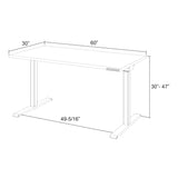 Realspace® Magellan Performance Electric 60" W Height-Adjustable Standing Desk, Espresso Realspace