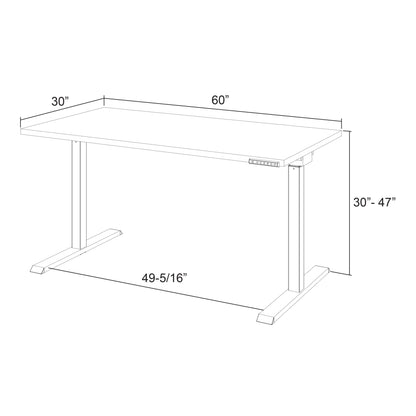 Realspace® Magellan Performance Electric 60" W Height-Adjustable Standing Desk, Espresso - WoodArtSupply