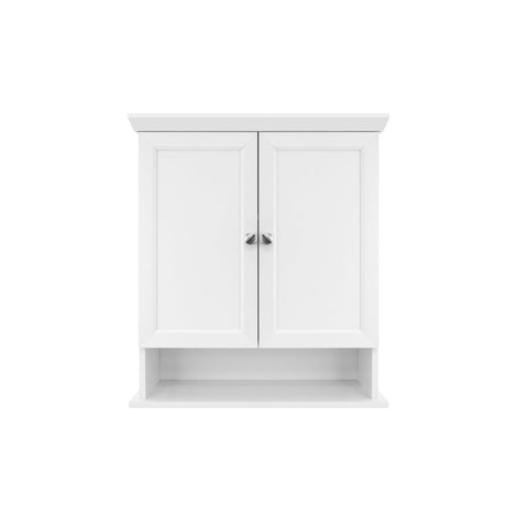 MCS 23x26 White Medicine Cabinet Organizer, Wall Mounted Bathroom Cabinet for Over-The-Toilet Storage, Bathroom Furniture & Restroom Organizer MCS