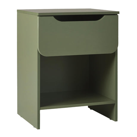Walker Edison Modern 1-Drawer Simple Nightstand, 20 Inch, Green Walker Edison