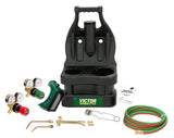 ESAB Victor 0384-0945 G150 J-P Light Duty Gas Welding Outfit Tote Kit Without Tanks, R150-200/R150-540 Gas Regulators, 103-01FP Torch Handle, Striker, 12.5' - 3/16" Hose, Goggles, Tank Key Victor