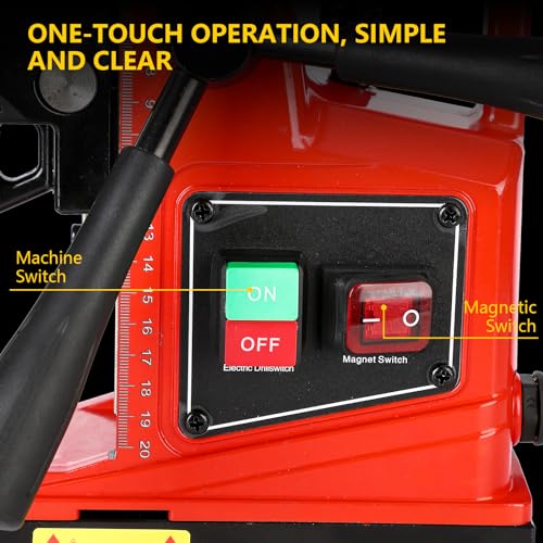Portable Electric Mag Drill Press - Powerful 2922lbf, 1100W, 1.6" Boring Diameter, Variable Speed, 550RPM. Garvee