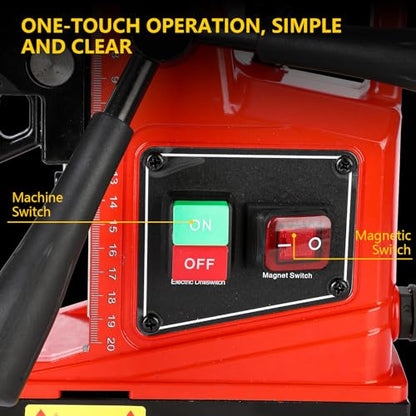 Portable Electric Mag Drill Press - Powerful 2922lbf, 1100W, 1.6" Boring Diameter, Variable Speed, 550RPM. - WoodArtSupply