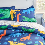 Joiedomi Kid Twin Comforter Set 5 Piece Dinosaur Bedding Set for Boys Girls Super Soft Microfiber Bed in a Bag with Comforter Sheets Pillowcase Sham Joiedomi