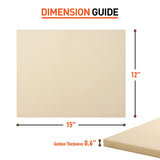 Arcedo Pizza Stone for Oven and Grill 15 x 12 Inch, Rectangular Baking Stone for Bread, Heavy Duty Ceramic Pizza Pan, Thermal Shock Resistant Safe for Bread, Pies and More Arcedo