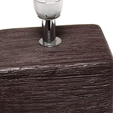 Simple Designs Petite Faux LT2072-BWN Stone Table Lamp with Fabric Shade, Brown with White Shade Simple Designs