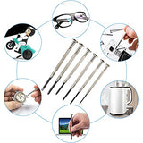 6 PCS Precision Screwdriver Sets, Eyeglass Repair Kit Screwdriver, Mini Screwdriver Set, Flat Head and Philips Head Screwdriver Sets, With 6 Different Sizes, Suitable For Watch, Electronic Repairs Lonisiv