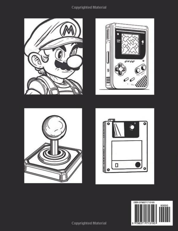 Retro Video Games Coloring Book: The Best Gift for Gamers that Love Arcade Games, Retro Consoles and Old Controllers