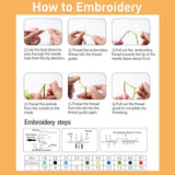 DIY Punch Needle Kits Mandala Flower Easy for Beginners Punch Needle Embroidery Set with Hoop Stamped Pattern for Craft Lovers and Home Decor-14