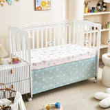NacoMoco 3-Piece Crib Bedding Set for Boys Girls - Ultra Soft & Skin Friendly Baby Bedding Set Includes Crib Comforter, Sheet & Crib Skirt (Safari) NacoMoco