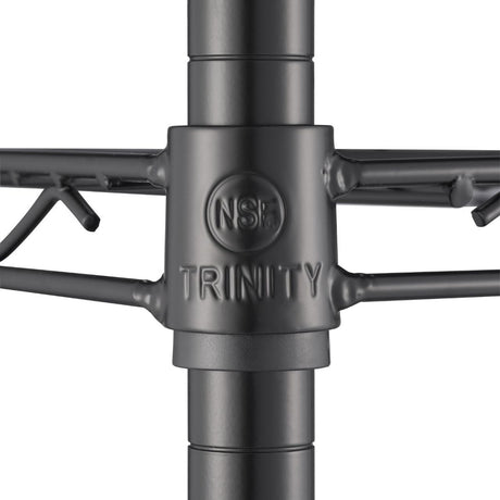 TRINITY Heavy Duty 6-Tier Adjustable Wire Shelving with Wheels and Backstands for Kitchen Organization, Garage Shelving, NSF Certified, 48” W x 18” D x 72-77” H, 800-4800 lb Capacity, Black TRINITY