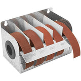 Peachtree Woodworking Supply Steel Dispenser with Multi-Roll Assorted Abrasive Rolls for Wood Turners, Wood, Metal Workers, Automotive Body Work in Assorted Grits 150, 240, 320, 400 and 600 Grit Rolls Peachtree Woodworking Supply