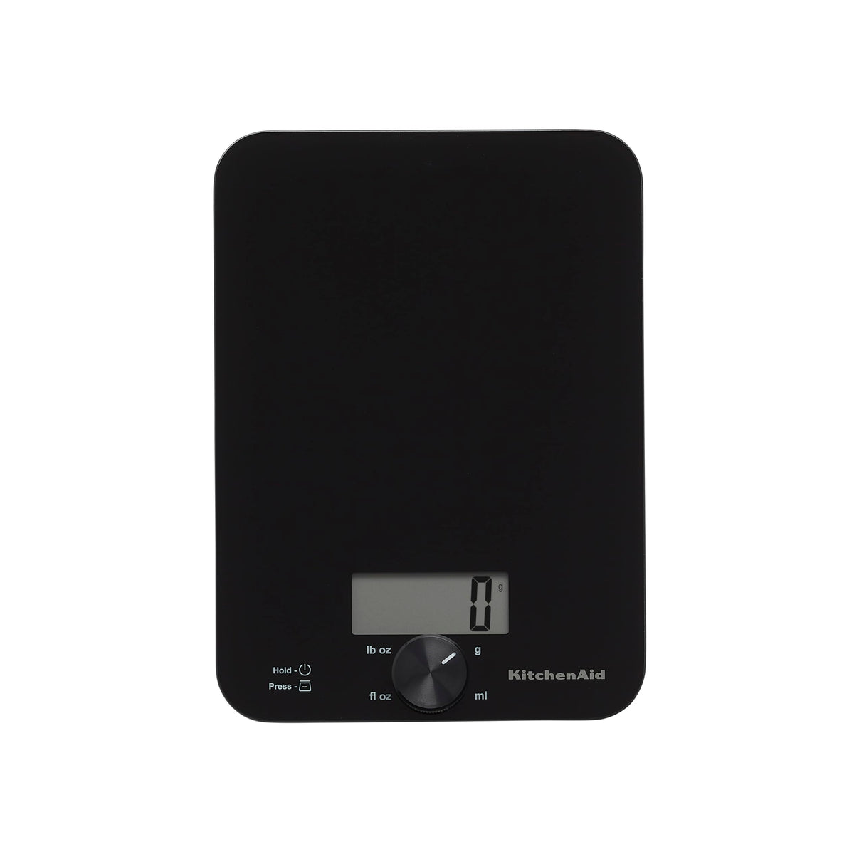 KitchenAid KQ914BA Digital Glass Top Kitchen and Food Scale, 11 lb Capacity, Measures Liquid & Dry Ingredients, Rotating Knob, Precise Results for Baking, Cooking, Keto and Meal Prep, Tare, Black KitchenAid