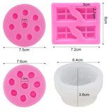 5 Pcs Candle Making Mold, 3D Ice Cream Ball Shape Candle Molds 2 Pcs with Chocolate Shape Molds, 3D Fruit Shape Silicone Fondant Mold for DIY Wax Candle, Soap, Cake Cupcake Topper Decoration FAURAPMNG