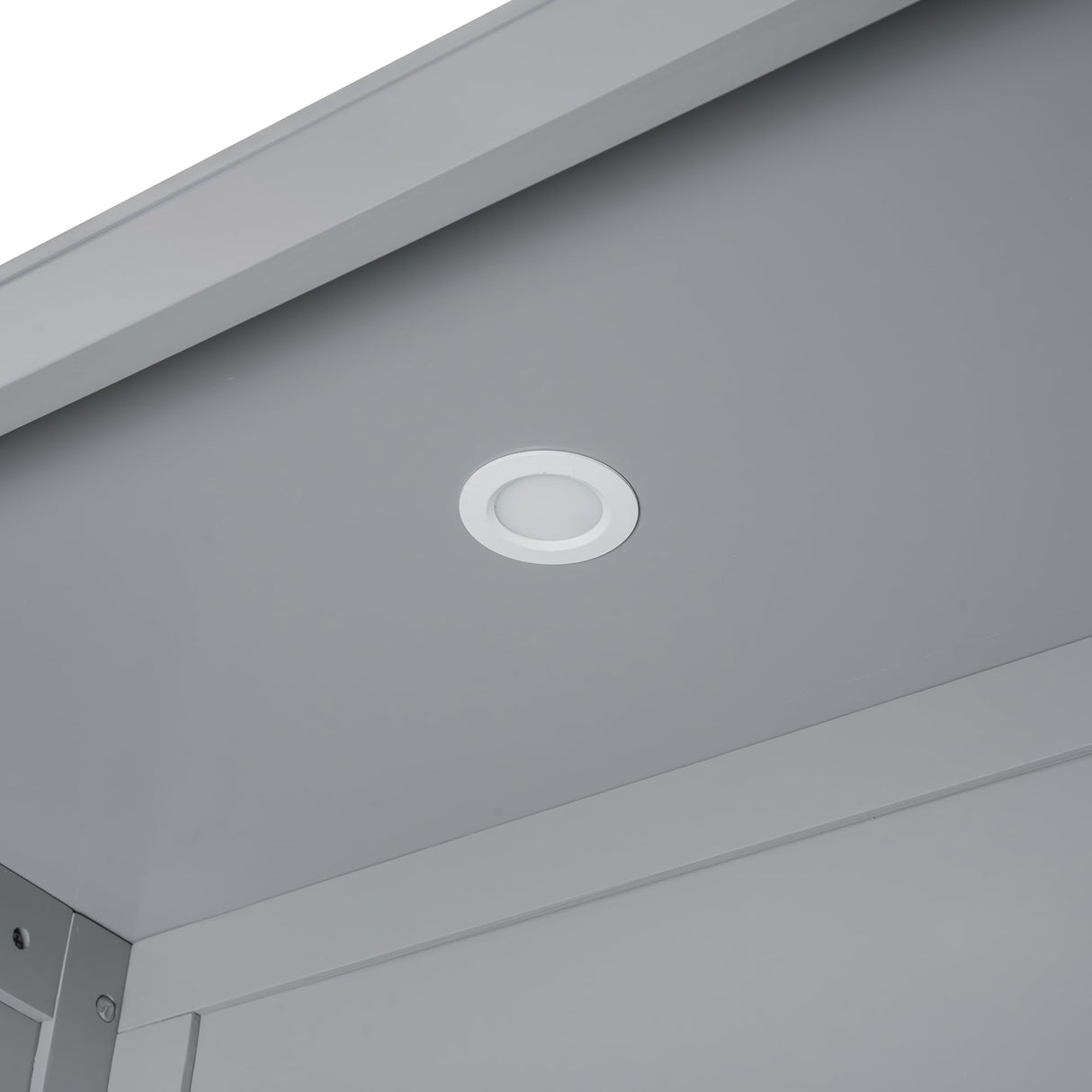 Merax Full Size Murphy Bed Wall Bed with Shelves, Drawers and LED Lights,Gray Merax