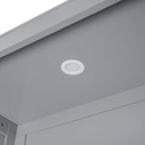 Merax Full Size Murphy Bed Wall Bed with Shelves, Drawers and LED Lights,Gray Merax