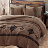 MaiRêve Embroidery Full Size Comforter Set Brown, Farmhouse Western Boho Bedding Set 7 Pieces, All Season Bed in A Bag Comforter Set with Sheets, Pillowcases & Shams MaiRêve