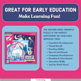 Mudpuppy Magical Unicorn - Tri Fold Magnetic Puzzles Featuring Two 20 Piece Unicorn Magic Themed Artwork Mudpuppy