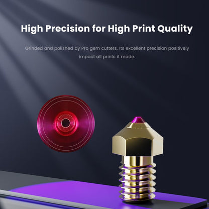 DUROZZLE Ruby Tip 3D Printer Nozzles, Hardened & Abrasion Resistant for Bambu Lab P1P / P1S / X1 / X1C Upgraded Hotend High Speed 3D Printing (Bambu Lab, 0.4mm)