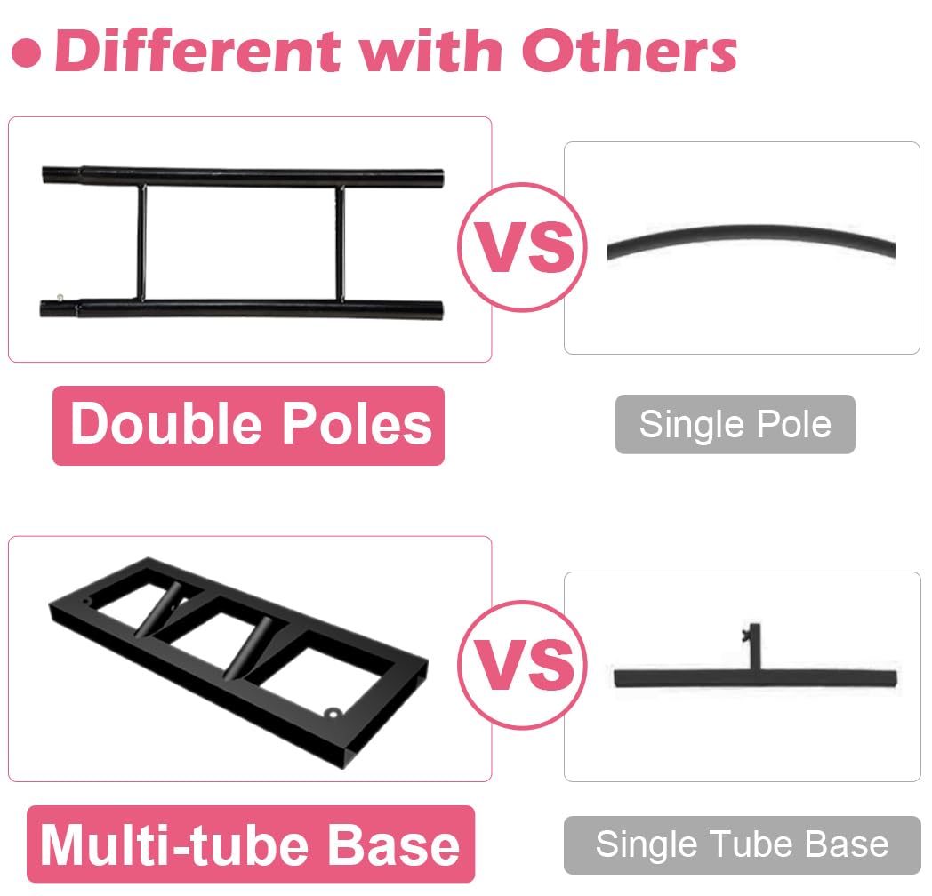 Queension Extra Large Wedding Arch for Ceremony 8.5Ft Wide 7.4Ft High, Metal Balloon Arches Backdrop Stand with Base for Party Supplies, Outdoor Garden Trellis for Climbing Plant, Round Frame, Black Queension