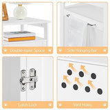 Yaheetech Cat Litter Box Enclosure, Hidden Litter Box Furniture with Open Shelf, Indoor Cat Washroom, Storage Cabinet Pet Crate, Side End Table, Wooden Pet House White Yaheetech