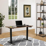 OS Home and Office Furniture 47.25" Wood Adjustable Height Desk in Danish Walnut American Furniture Classics