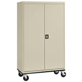 Sandusky Lee TA4R462472-07 Mobile Steel Cabinet, 46" W x 24" D x 78" H, Putty Sandusky