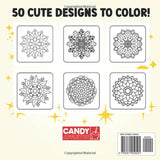 Cute Mandalas Bold and Easy Coloring Book: Simple & Adorable Mandala Patterns for Relaxation, Stress Relief and Mindfulness WoodArtSupply