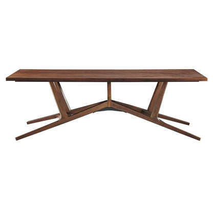 Modway Victor 95" Dining Room Modern Conference Table-Acacia Wood-Seats 10, Walnut - WoodArtSupply