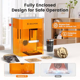 Mecpow X1 2-in-1 Dual Laser Engraver, 5000mm/s Speed Portable Laser Engraving Machine, Infrared Engraver for Jewelry,Metal,Wood,Leather and Acrylic,105x105mm Area,Output Power:0.5mW,Class:1 Mecpow
