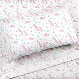 Kids Rule 4-Piece Sketch Unicorn Sheet Set for Girls & Kids - 1 Full Flat Sheet, 1 Full Fitted Sheet & 2 Queen Pillowcases, Soft Brushed Microfiber Polyester Bed Sheet, Smooth & Durable Kids Rule